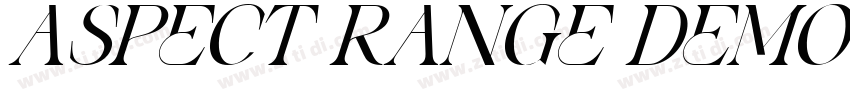 ASPECT RANGE DEMO Re字体转换 ASPECT RANGE DEMO Re字体转换